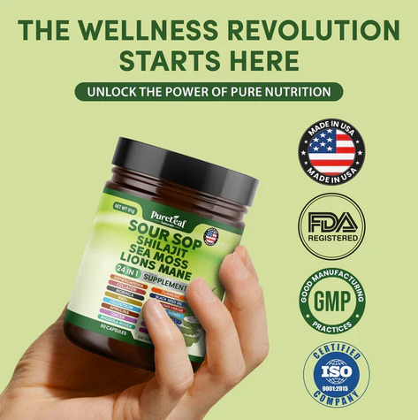 Daily soursop 24-in-1 supplement – plant-based capsules for energy, immunity, and whole-body wellness