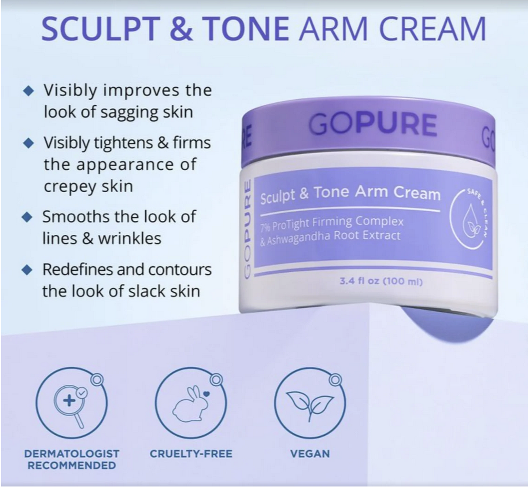 Firming and tightening arm cream – supports skin elasticity, smoothness, and tone for youthful-looking arms