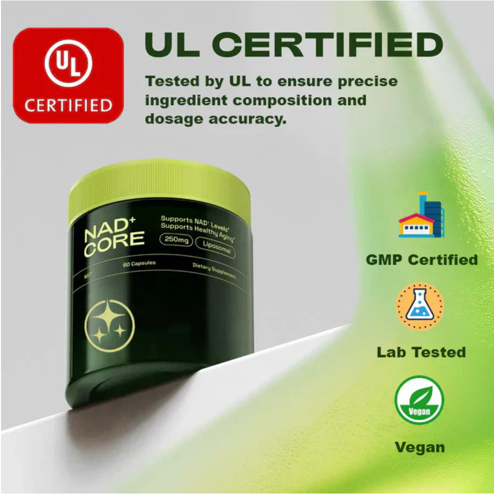 Mynatureglow NAD+ Core Supplement – Liposomal NAD+ Anti-Aging Formula for Energy, Focus, and Healthy Aging