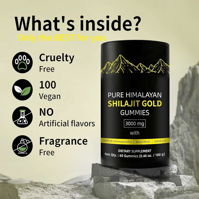 Pure Himalayan Shilajit Gummies for General Daily Use