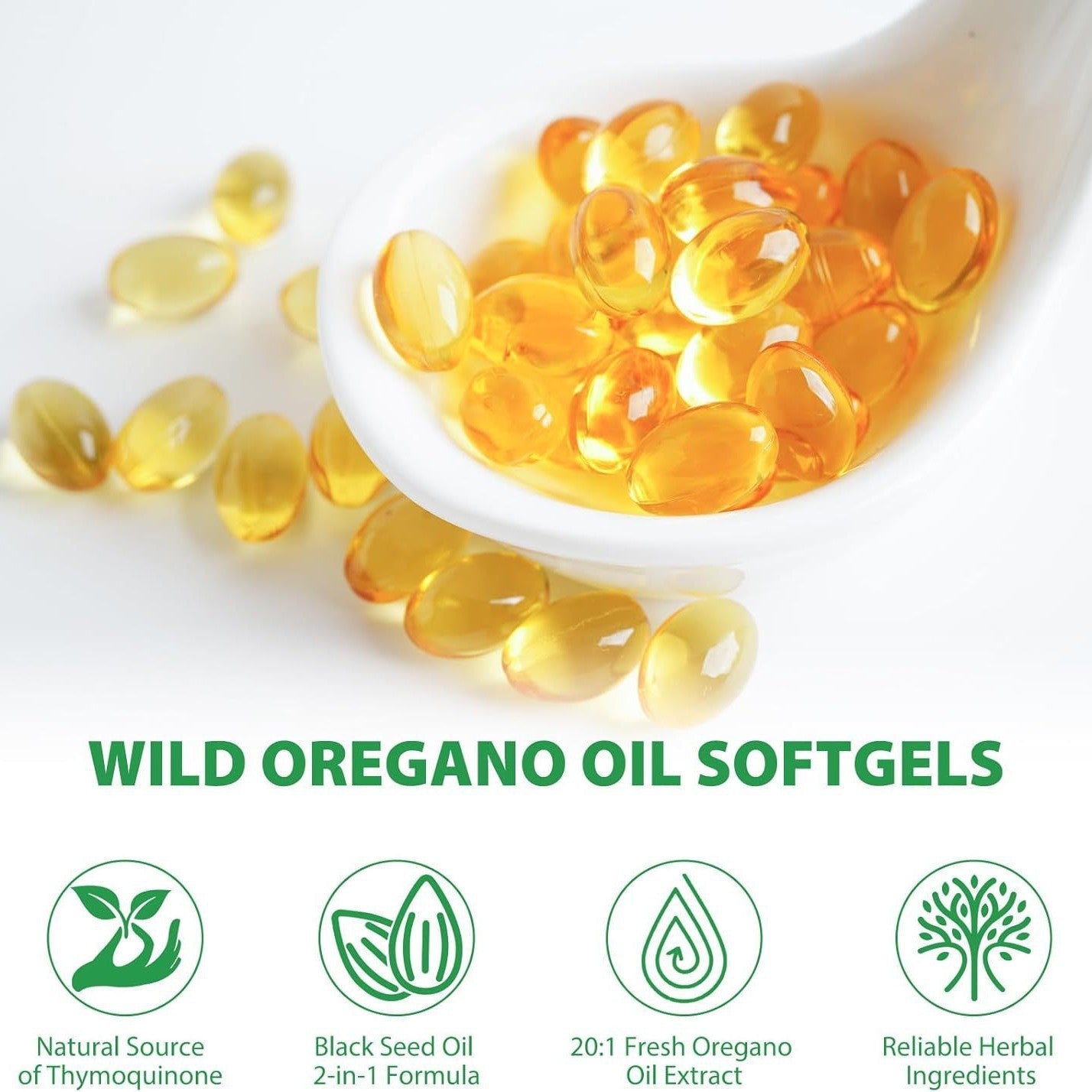 Oil of Oregano Softgels with Black Seed Oil for Daily Wellness Support