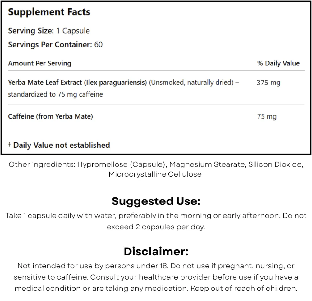 Yerba Energy Capsules
