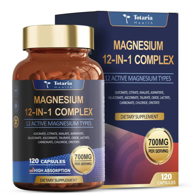 Magnesium 12-in-1 Complex Capsules for General Daily Use – 120 Capsules