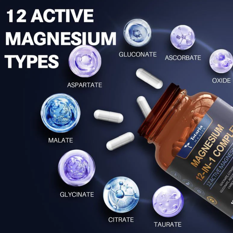Magnesium 12-in-1 Complex Capsules for General Daily Use – 120 Capsules