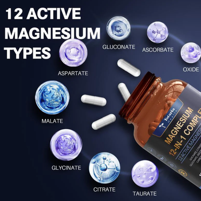 Magnesium 12-in-1 Complex Capsules for General Daily Use – 120 Capsules