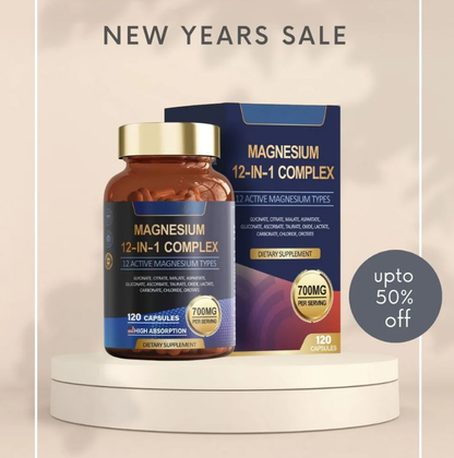 Magnesium 12-in-1 Complex Capsules for General Daily Use – 120 Capsules