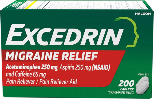 Excedrin Migraine Relief Caplets 200–Count – Headache & Migraine Relief