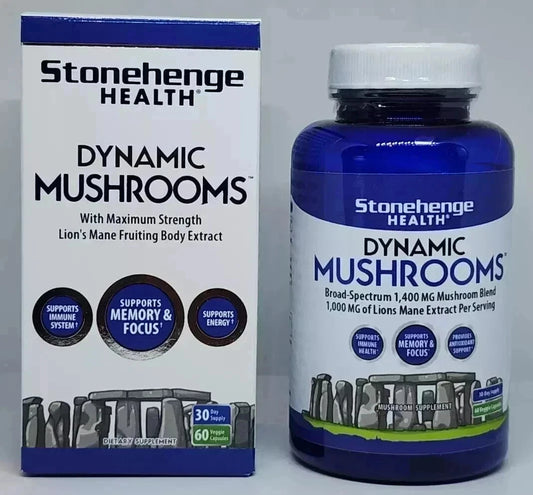 Dynamic Mushroom 60 Veggie Caps – Stonehenge Health Supplement